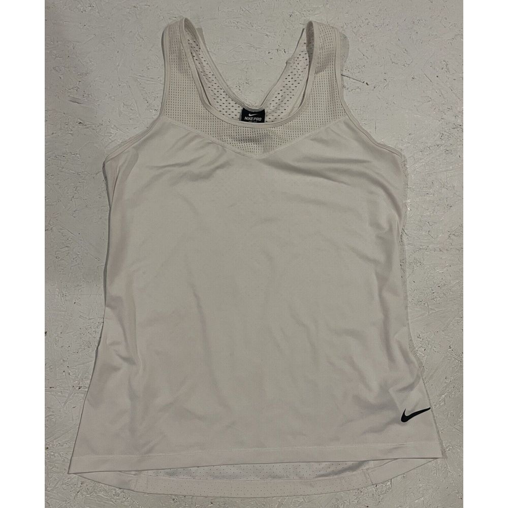 Nike Pro Hypercool Training Tank Top 725726-100 Women's Size Large White